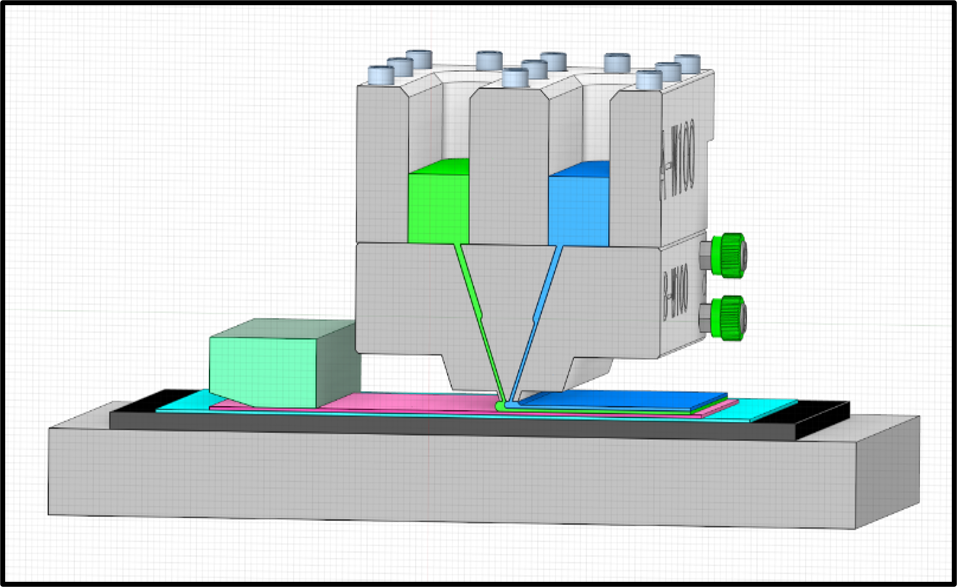 1層アプリケーター塗工+2液3層同時塗工